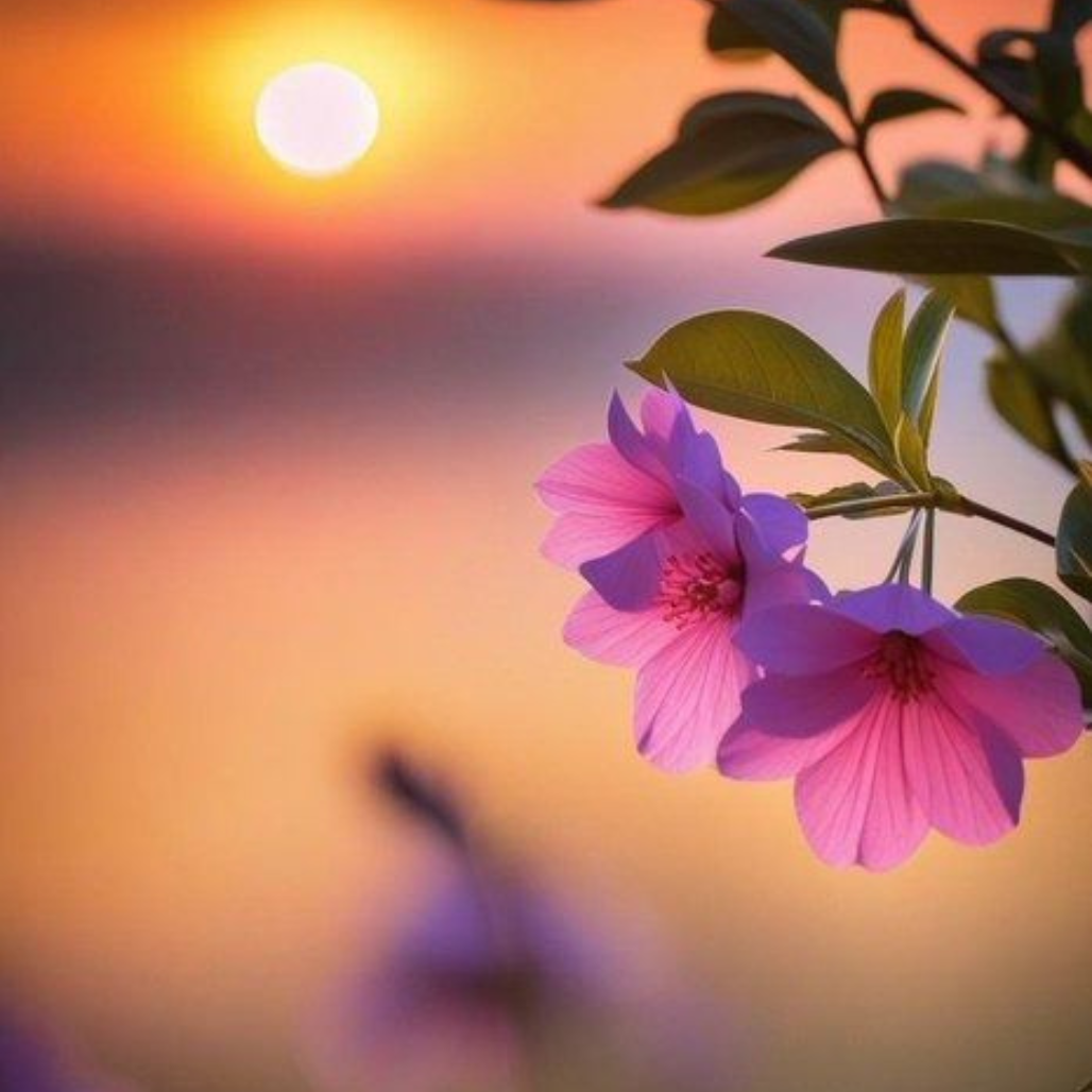Flores ao amanhecer
